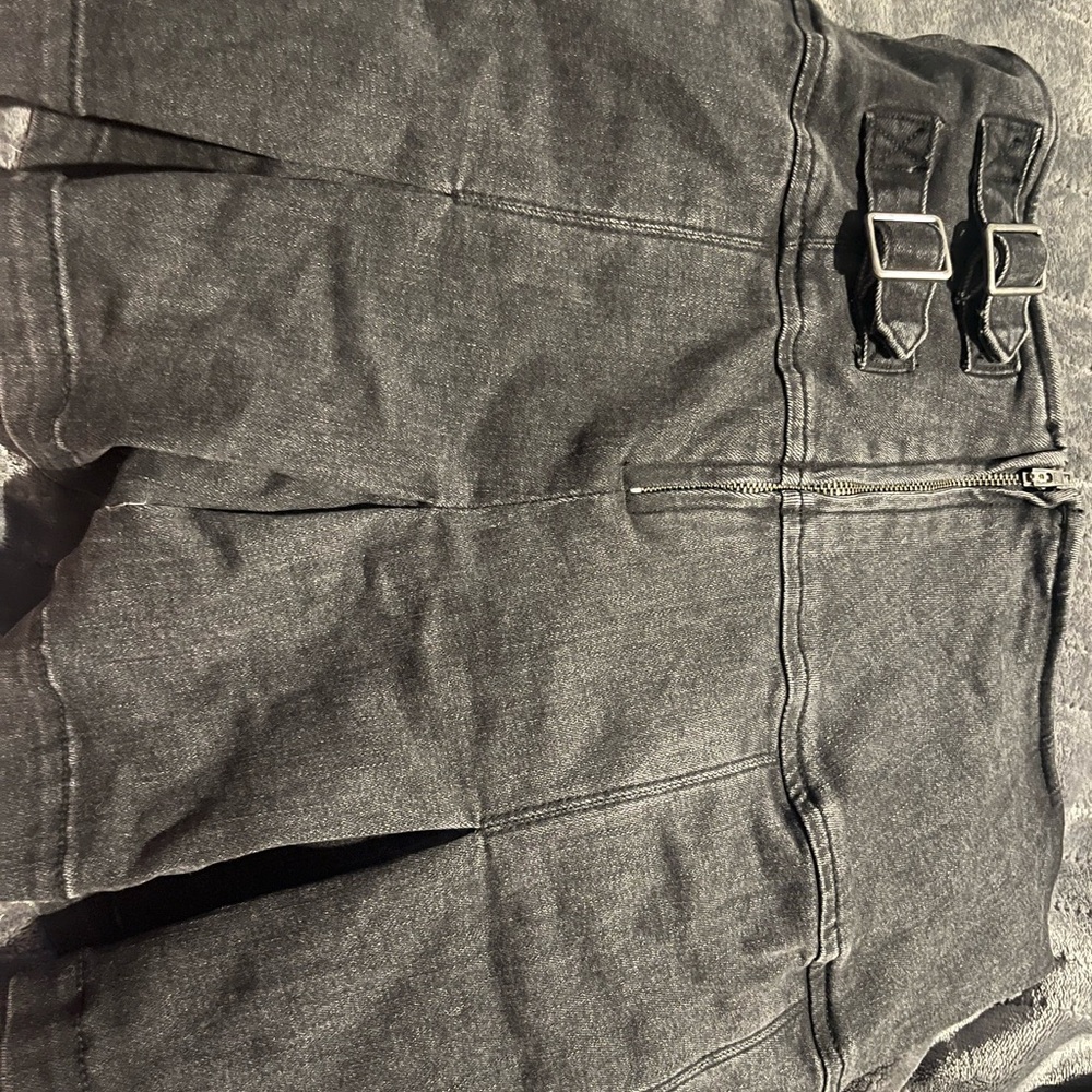 Black Cargo Skirt